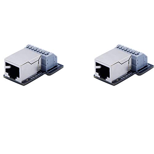 Treedix 2-delige RJ45 8-pins connector en breakout board modulekit, vervanging voor Ethernet RS-422 RS-232 (niet gemonteerd)
