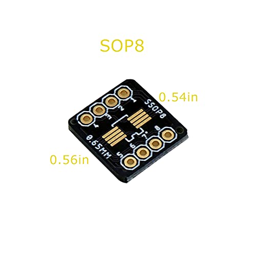 Treedix Adaptateur PCB SSOP 0,65 mm / SOP 1,27 mm vers DIP, carte de prototypage, convertisseur SMD vers DIP, carte d'extension
