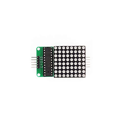 Module d'affichage à matrice de points Treedix MAX7219 4 en 1 compatible avec microcontrôleur Arduino avec câble 5 broches