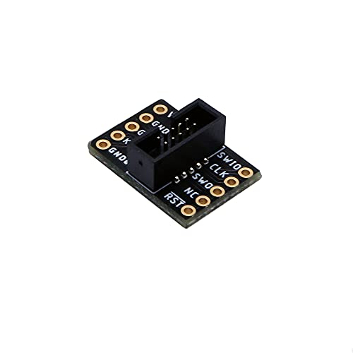 Treedix 2個 JTAG ブレークアウト ボード アダプタ コンバータ SWD ブレークアウト JTAG デバッグ ボード、2列 1.27/2.54mm ピッチ 10ピン メス - メス IDC コネクタ フラット フレキシブル グレー リボン ジャンパー ケーブル 200mm、J-Link用