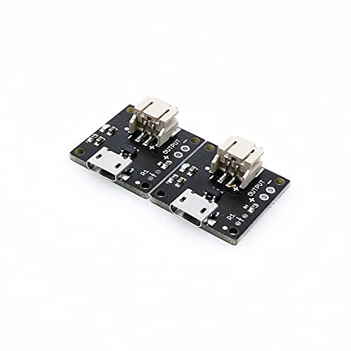 2pcsUSB LiPo Battery Charger Board with Battery Protection JST Socket with LED Indicator Charging Rate Adjustable Automatic Power-Down Thermal Regulation