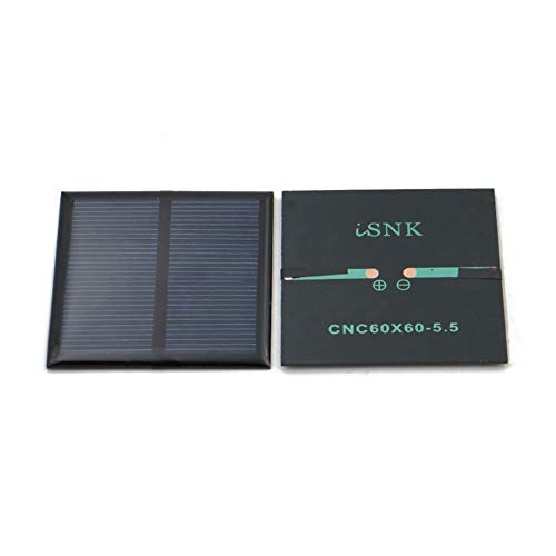Treedix Panel Solar de Polisilicio, Cargador de Batería de Célula Solar con Pegamento, Kit de Módulo de Panel Solar Pequeño para Proyectos DIY, Silicio Policristalino