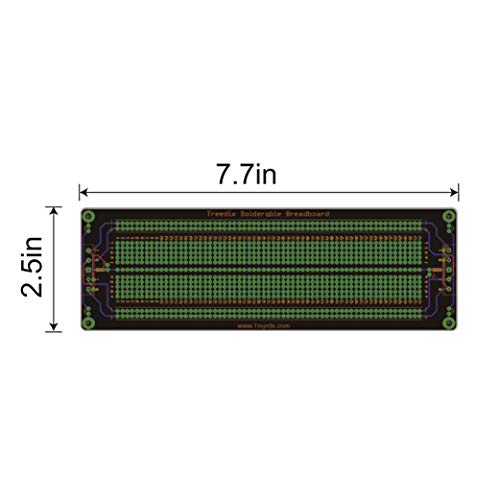 Treedix Placa de pruebas soldable PCB Prototipo Shield de doble cara con orificios estañados y chapados en oro