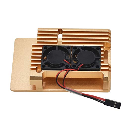 Boîtier en aluminium Treedix avec ventilateur et rubans thermiques, compatible avec Raspberry Pi 4 Modèle B/Pi 4B