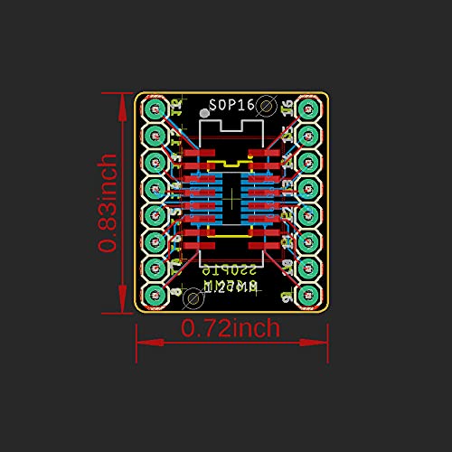 Treedix Adaptateur PCB SSOP 0,65 mm / SOP 1,27 mm vers DIP, carte de prototypage, convertisseur SMD vers DIP, carte d'extension