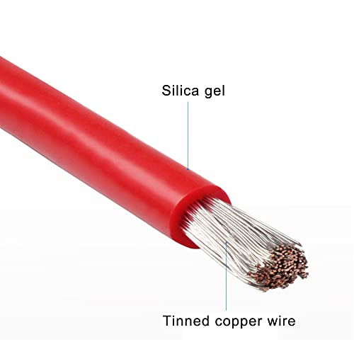 5pcs Silicone Electrical Wire Cable Hookup Wires Kit Stranded Tinned Copper Wire Flexible and Soft 5 Colors for DIY