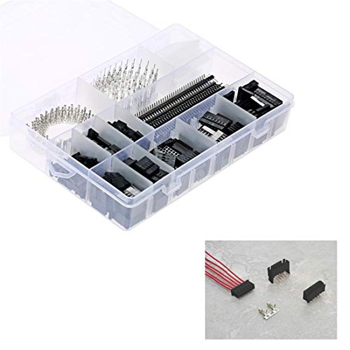 1450PCS 2.54mm PCB Jumper Wire Pin Header Connector Female Male 40Pin Box Packaging Kit Electronic Components Set Compatible with Arduino Dupont