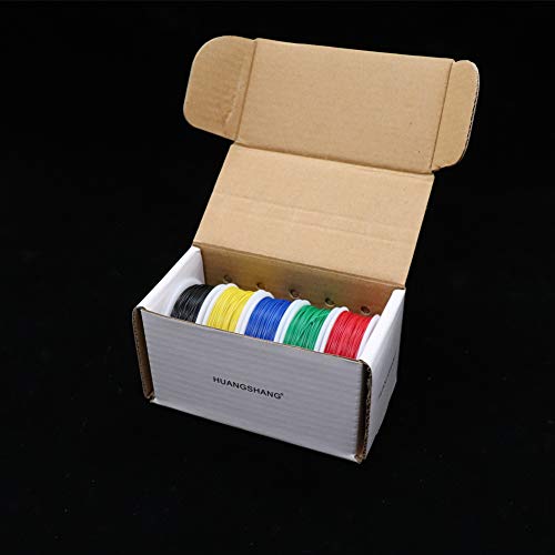 Solder Copper Hookup Wire Wrapping Jumper Wire Core Tinned PVC Coated Tin Plated 105 Celsius Cable Roll