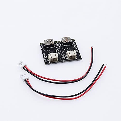 2pcsUSB LiPo Battery Charger Board with Battery Protection JST Socket with LED Indicator Charging Rate Adjustable Automatic Power-Down Thermal Regulation