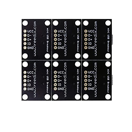 Treedix Carte d'extension USB Type-C, Type-A, Micro USB et Mini USB, convertisseur PCB avec connecteur femelle série Basic