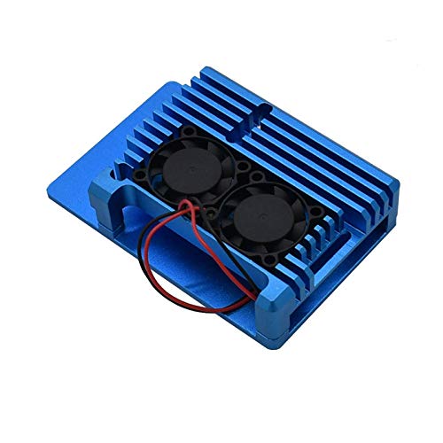 Boîtier en aluminium Treedix avec ventilateur et rubans thermiques, compatible avec Raspberry Pi 4 Modèle B/Pi 4B
