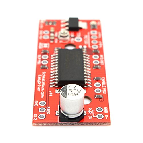 Treedix EasyDriver Shield stappenmotordriver met enkelvoudige pinheaders, compatibel met Arduino