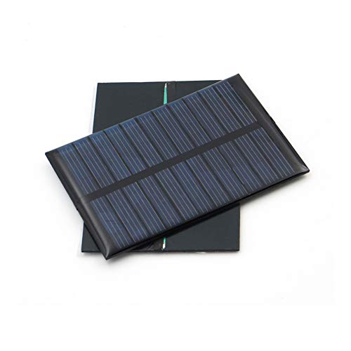 Treedix Panel Solar de Polisilicio, Cargador de Batería de Célula Solar con Pegamento, Kit de Módulo de Panel Solar Pequeño para Proyectos DIY, Silicio Policristalino