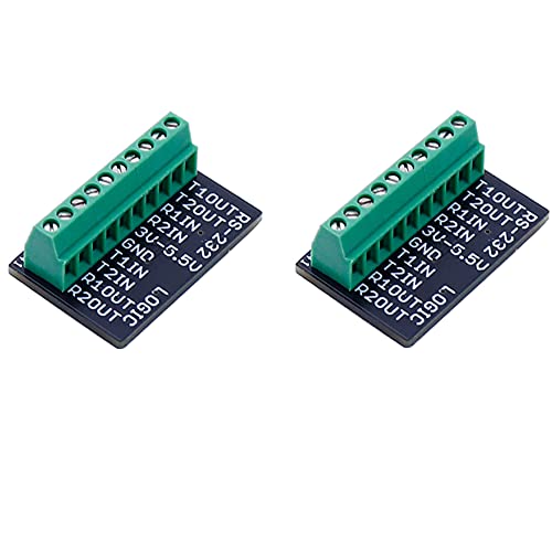 Treedix 2 Stk. Mini RS232 auf TTL MAX3232 Konverter-Adapterplatine Transceiver Breakout-Board 3V-5V