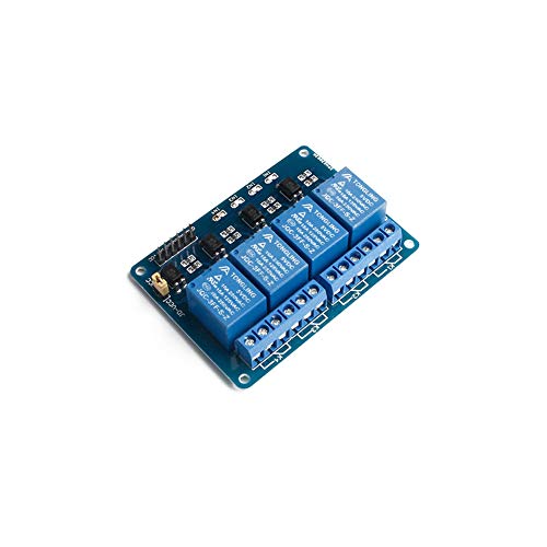 Treedix Módulo de relé de 4 canales, 12V, optoacoplador, disparador de nivel alto o bajo, compatible con PLC, IoT, Arduino y hogar inteligente