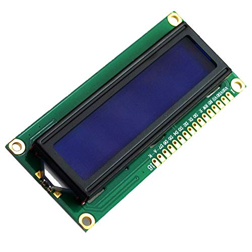 Treedix HD44780 1602 LCD-Displaymodul DC 5V 16x2 Zeichen LCD Weiß auf Blau Hintergrundbeleuchtung + IIC I2C Modul Schnittstellenadapter kompatibel mit Arduino Uno Raspberry Pi