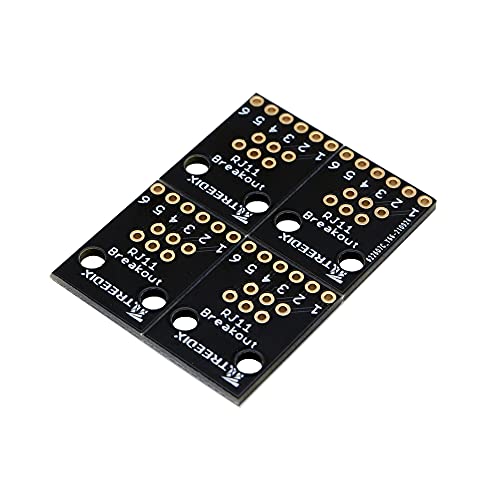 Kit de conector RJ45 RJ11 de 8 pines (8P8C) y placa de conexión Treedix, compatible con Ethernet, DMX-512, RS-485, RS-422 y RS-232 (sin ensamblar)
