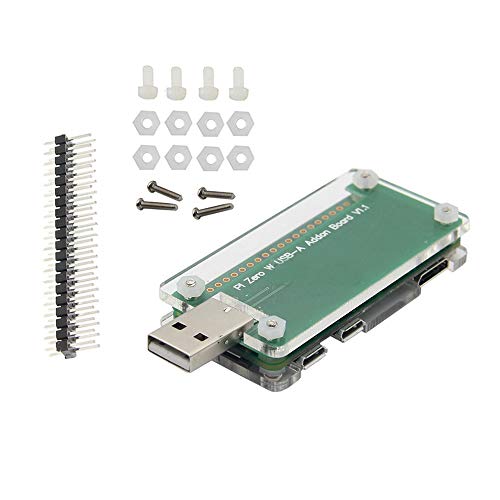 Treedix Raspberry Pi Zero/W USBアダプタボード対応 USB BadUSB拡張ボードコネクタ データライン不要 アクリルシェル付きプラグ