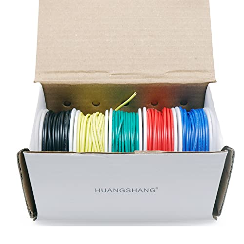 Solder Copper Hookup Wire Wrapping Jumper Wire Core Tinned PVC Coated Tin Plated 105 Celsius Cable Roll