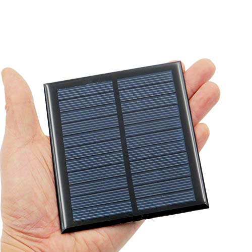 Treedix Panel Solar de Polisilicio, Cargador de Batería de Célula Solar con Pegamento, Kit de Módulo de Panel Solar Pequeño para Proyectos DIY, Silicio Policristalino