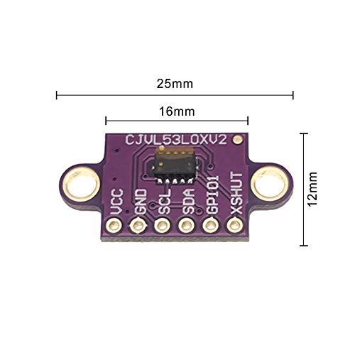 Treedix VL53L0XV2 飛行時間 (ToF) レーザー測距センサー モジュール ブレイクアウト 940nm GY-VL53L0XV2 レーザー距離モジュール I2C IIC