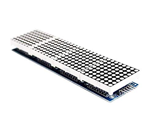 Module d'affichage à matrice de points Treedix MAX7219 4 en 1 compatible avec microcontrôleur Arduino avec câble 5 broches