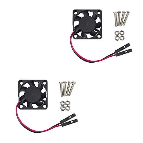 Brushless CPU Cooling Fan 30x30x7mm Heatsink Cooler Radiator Connector Separating Terminal Interface 3.3V-5V Compatible with Raspberry Pi Fan and Robot Project Cooling System(2pcs)