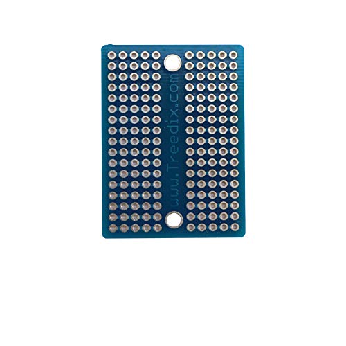 Treedix Placa de pruebas soldable PCB Prototipo Shield de doble cara con orificios estañados y chapados en oro