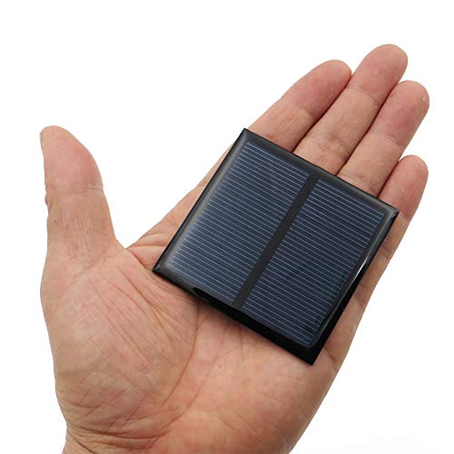 Treedix Panel Solar de Polisilicio, Cargador de Batería de Célula Solar con Pegamento, Kit de Módulo de Panel Solar Pequeño para Proyectos DIY, Silicio Policristalino
