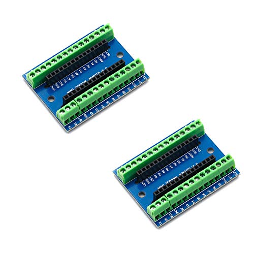 Treedix Lot de 2 adaptateurs de bornier carte d'extension IO Shield V1.0 de remplacement compatible avec les projets Arduino Mini Nano V3.0