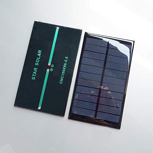 Treedix Panel Solar de Polisilicio, Cargador de Batería de Célula Solar con Pegamento, Kit de Módulo de Panel Solar Pequeño para Proyectos DIY, Silicio Policristalino