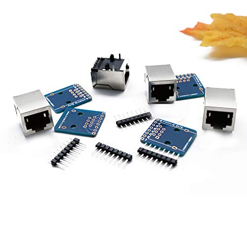 Kit de conector RJ45 RJ11 de 8 pines (8P8C) y placa de conexión Treedix, compatible con Ethernet, DMX-512, RS-485, RS-422 y RS-232 (sin ensamblar)