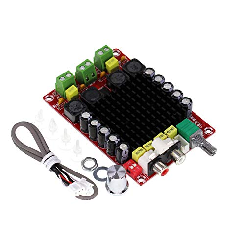 Treedix Carte amplificateur audio TDA7498 100W+100W, module amplificateur audio classe D haute puissance, compatible avec caisson de basses 8Ω, haut-parleurs d'ordinateur, moto, home cinéma et enceintes actives