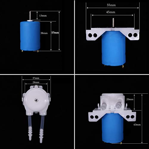 Tête de pompe péristaltique doseuse Treedix DC 12V-24V avec raccord de tuyau, compatible avec Arduino, aquarium, laboratoire et analyse