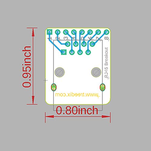 Kit de conector RJ45 RJ11 de 8 pines (8P8C) y placa de conexión Treedix, compatible con Ethernet, DMX-512, RS-485, RS-422 y RS-232 (sin ensamblar)