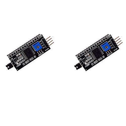 Treedix 2PCS Adaptateur d'écran LCD1602 IIC/I2C, module d'interface série IIC compatible avec Arduino Robot