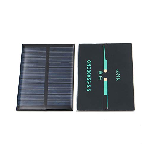 Treedix Panel Solar de Polisilicio, Cargador de Batería de Célula Solar con Pegamento, Kit de Módulo de Panel Solar Pequeño para Proyectos DIY, Silicio Policristalino