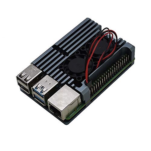 Treedix 冷却メタルケース Pi 4 対応、デュアルファンヒートシンク付きアルミニウム合金アーマーケース Raspberry Pi 4 モデル/Pi 4B 対応
