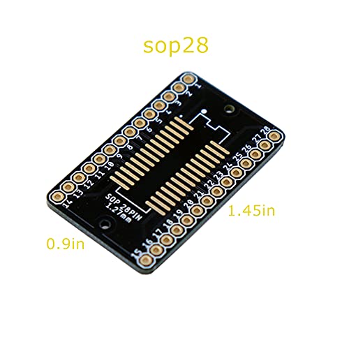 Treedix Adaptateur PCB SSOP 0,65 mm / SOP 1,27 mm vers DIP, carte de prototypage, convertisseur SMD vers DIP, carte d'extension