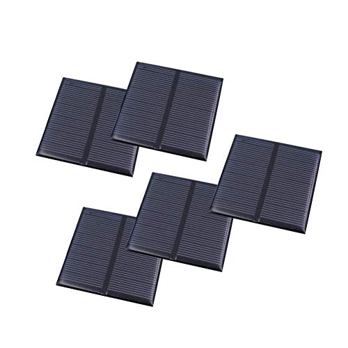 Treedix Panel Solar de Polisilicio, Cargador de Batería de Célula Solar con Pegamento, Kit de Módulo de Panel Solar Pequeño para Proyectos DIY, Silicio Policristalino