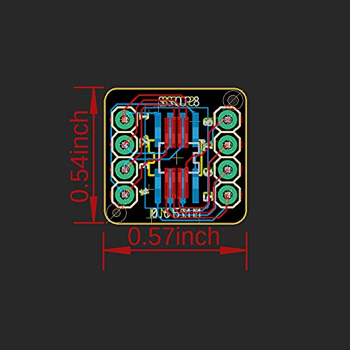 Treedix Adaptateur PCB SSOP 0,65 mm / SOP 1,27 mm vers DIP, carte de prototypage, convertisseur SMD vers DIP, carte d'extension