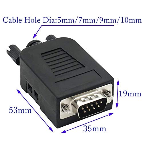 Treedix 2 Stk. Terminal-Anschluss Signalmodul DB9-Anschluss Terminal RS232 RS485 RS422 Serieller Adapter 9-polig (2 Stk. Buchsen-Adapter)