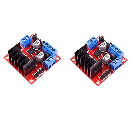 Treedix 2 piezas Módulo controlador de motor L298N, placa de controlador de motor paso a paso CC para coche robot inteligente, repuesto para Arduino UNO MEGA R3 Mega2560