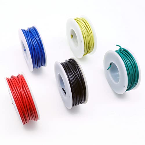 Solder Copper Hookup Wire Wrapping Jumper Wire Core Tinned PVC Coated Tin Plated 105 Celsius Cable Roll
