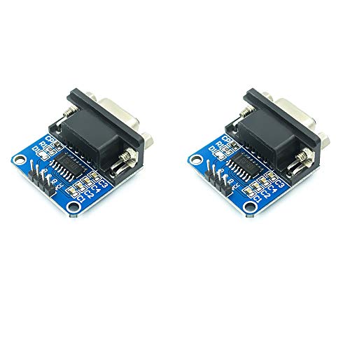 Treedix 2個 MAX3232 ルートモジュールコネクタチップ RS232 から TTL メスシリアルポートから TTL DB9 コンバータモジュールボード DVDのような機器のアップグレードに適合