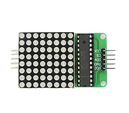 Module d'affichage à matrice de points Treedix MAX7219 4 en 1 compatible avec microcontrôleur Arduino avec câble 5 broches