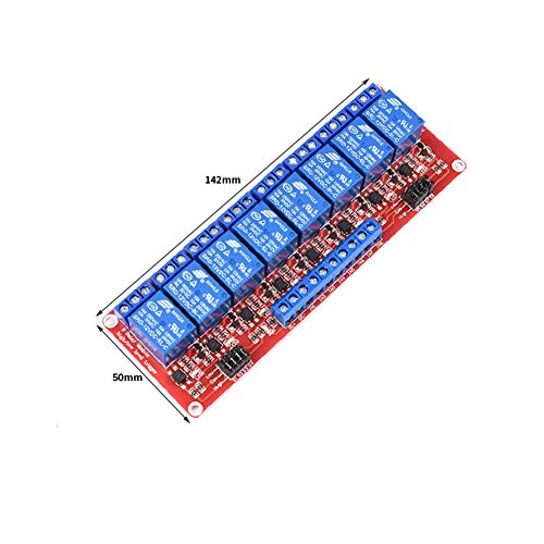 Módulo de relé Treedix de 5-12V con aislamiento por optoacoplador, placa de control de relé compatible con Arduino UNO R3, Raspberry Pi, DSP, AVR, PIC y ARM
