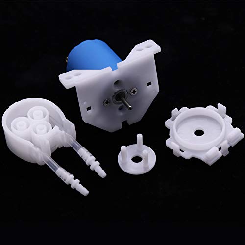 Tête de pompe péristaltique doseuse Treedix DC 12V-24V avec raccord de tuyau, compatible avec Arduino, aquarium, laboratoire et analyse