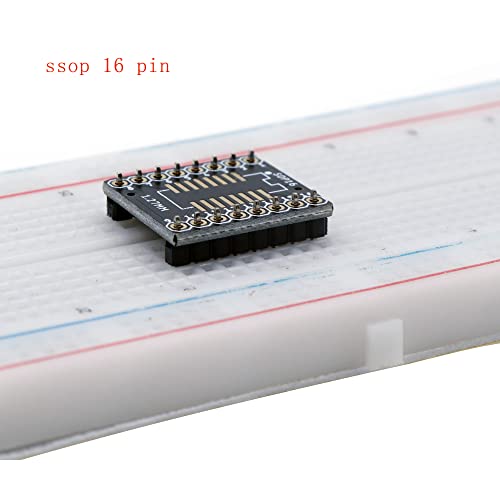 Treedix Adaptateur PCB SSOP 0,65 mm / SOP 1,27 mm vers DIP, carte de prototypage, convertisseur SMD vers DIP, carte d'extension