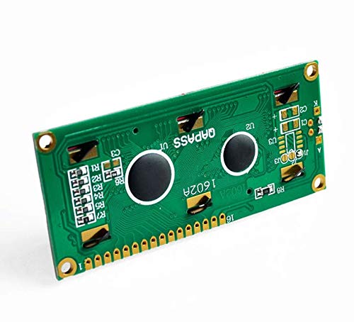 Treedix HD44780 1602 LCD-Displaymodul DC 5V 16x2 Zeichen LCD Weiß auf Blau Hintergrundbeleuchtung + IIC I2C Modul Schnittstellenadapter kompatibel mit Arduino Uno Raspberry Pi